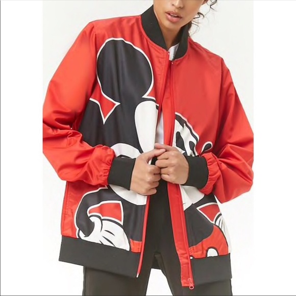red bomber jacket forever 21